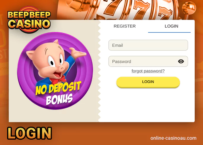 Beep Beep Casino login process