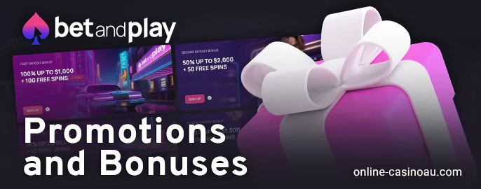 Big bonuses for Bet and Play Casino players