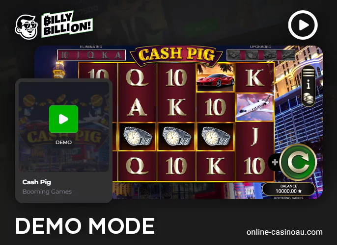 How to play for free at Billy Billion Casino - demo mode