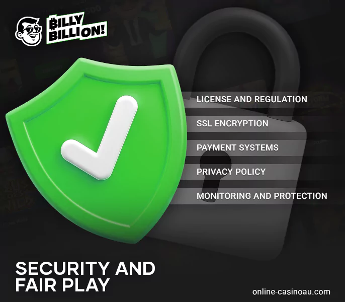 Player protection at Billy Billion Casino - security guarantees