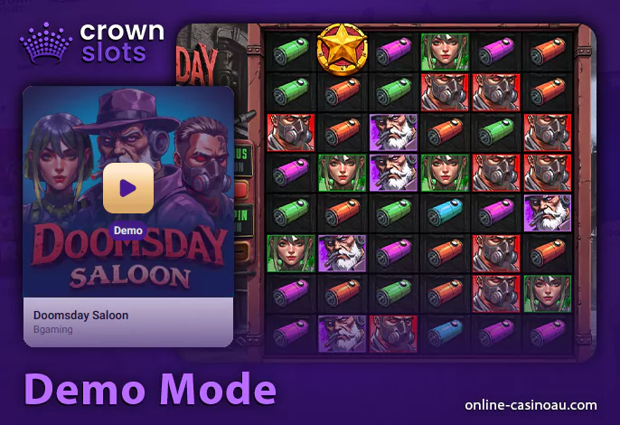 Try the demo mode on the CrownSlots Casino website