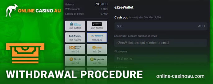 How to get winnings from casino to EzeeWallet