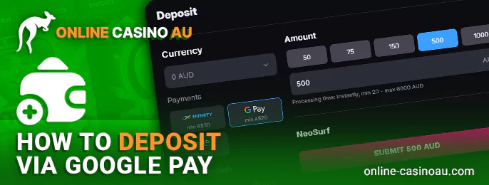 Funding your casino account via Google Pay