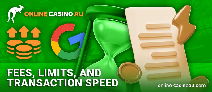 Fees and taxes when depositing to a casino via Google Pay