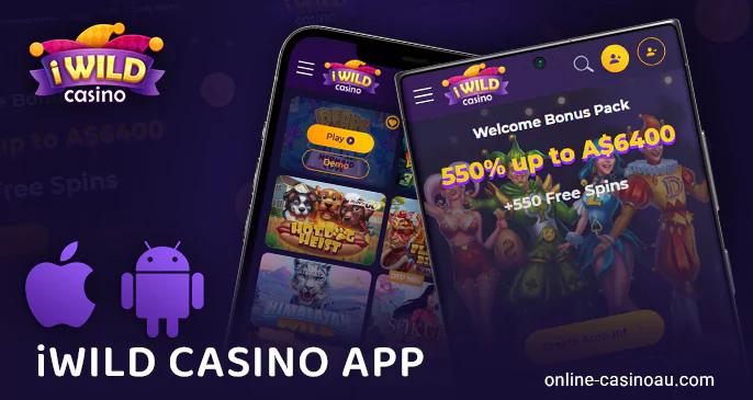 iWild Casino app to play on your phone - for ios and android