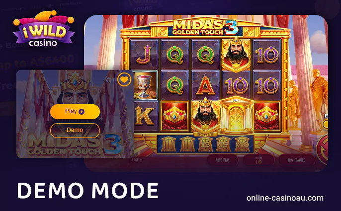 How to play in demo mode on the iWild Casino website