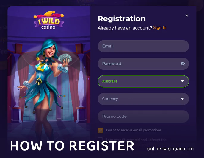How to Sign Up at iWild Casino