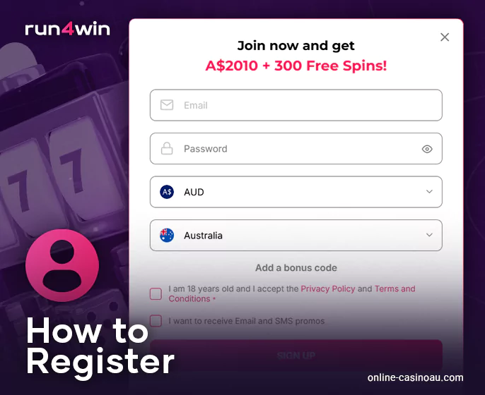 Run4Win Casino account creation guide