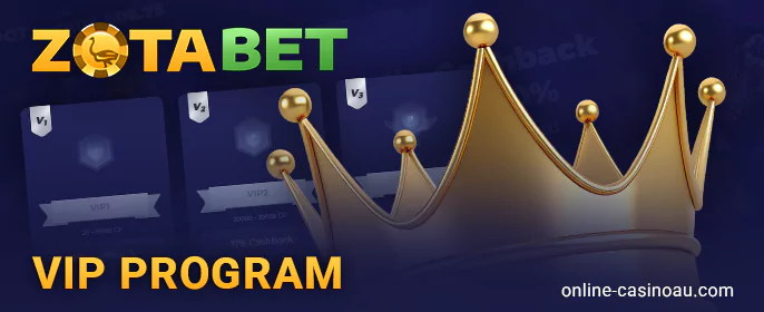 Bonuses for loyal players Zotabet Casino - VIP program