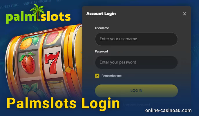 Palmslots casino login - instructions
