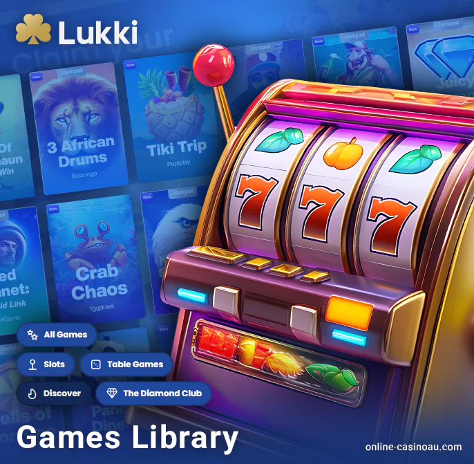About the gaming section on the Lukki Casino website