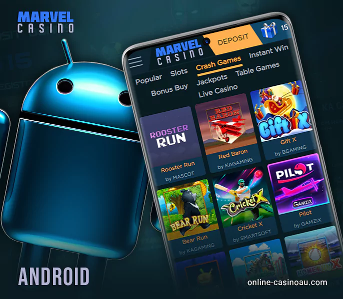 How to play in Marvel Casino app for android