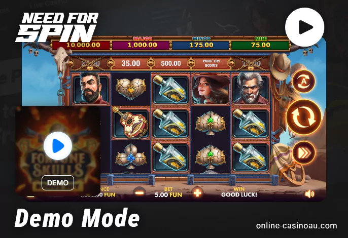 Play demo games at Need For Spin Casino