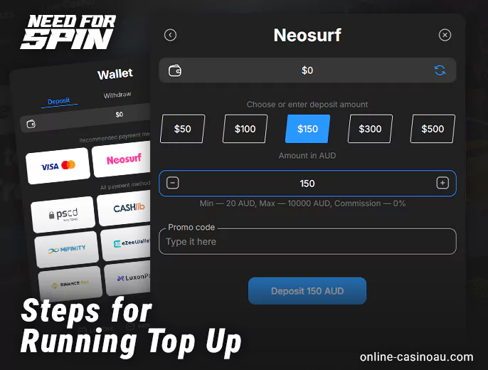 Need For Spin Casino Personal Account Deposit Instructions