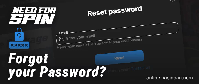 Need For Spin Casino Password Recovery