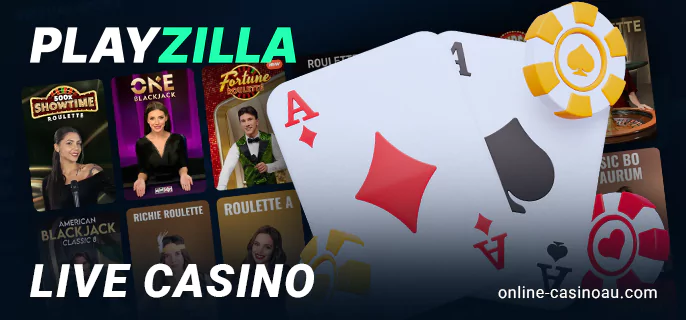 Live games on Playzilla casino site - which ones are available