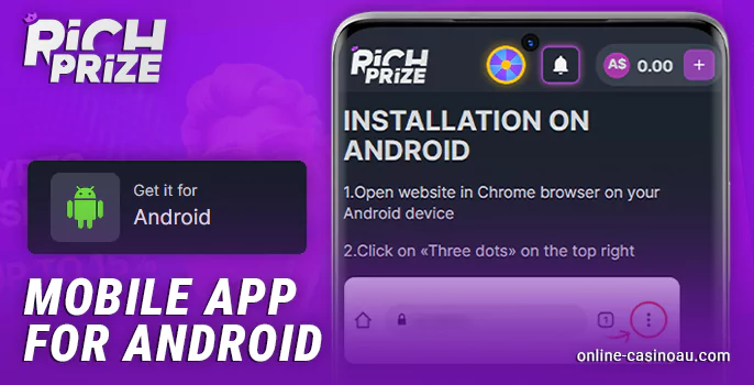 Install Rich Prize Casino on your Android device