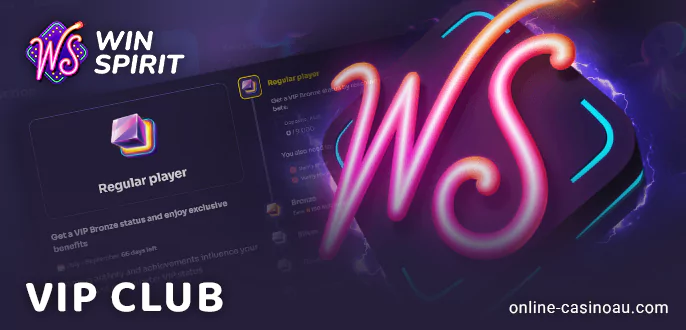 Loyalty program with unique bonuses at WinSpirit Casino