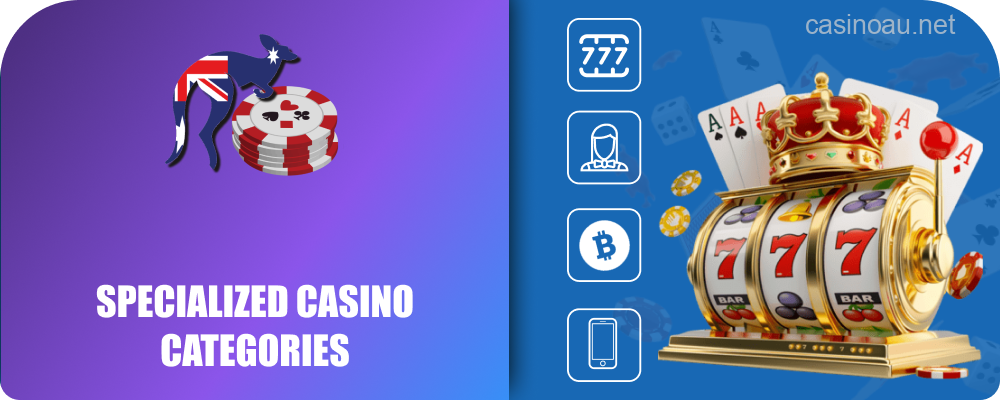 Different types of online casinos available in Australia