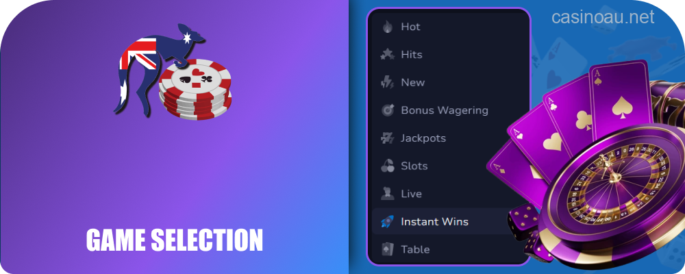 Range of casino titles offered by 7Bit