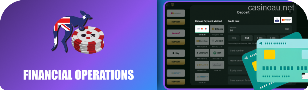 Payment processing at Goldex Casino